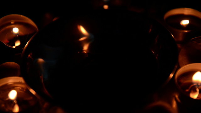 Ancient pentagram burning