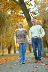 Mature couple walking