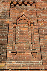 Window in an old brick church