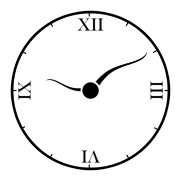 Circle clock with roman number