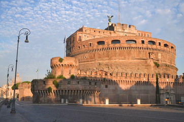 Majestatyczny zamek św. Anioła w Rzymie, Włochy  