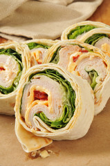 Turkey wrap sandwich