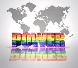 Word Power with Rainbow Gay Flag