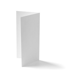 folded leaflet white blank paper template book