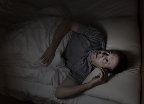 Mature man not able to fall asleep during night time