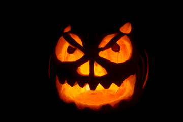 Carved Halloween pumpkin