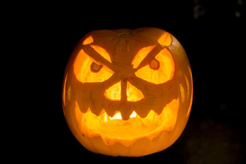 Carved Halloween pumpkin