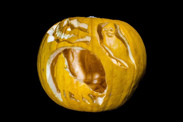 Carved Halloween pumpkin