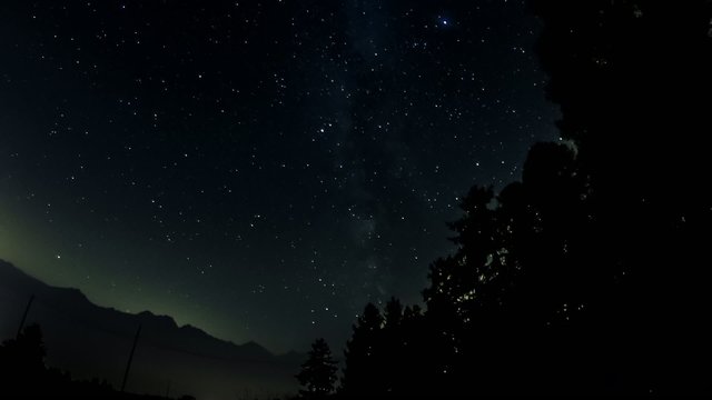 cielo notturno e via lattea