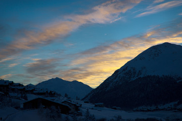 sunset in Alps