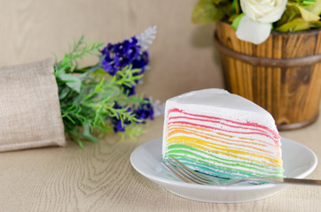 Obraz na płótnie Canvas Rainbow cake