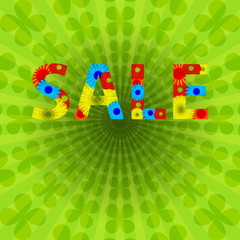 Colorful Abstract Psychedelic Art Background. Sale.Vector Illust