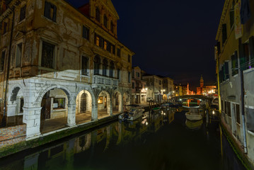 Canal at the old town of Chioggia - Italy