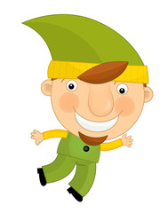Cartoon happy and funny child - isolated - dwarf - illustration for children
