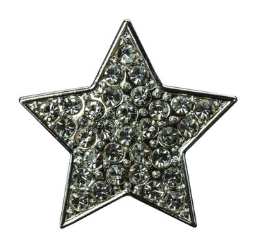 star with gems isolated on the white