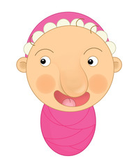 Cartoon little child - toddler - isolated - illustration for children