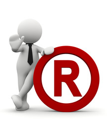 omino bianco con marchio registrato