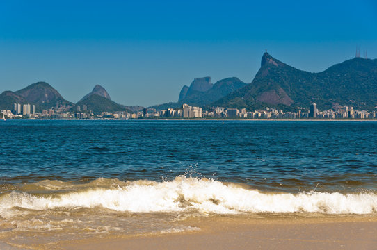 Rio de Janeiro Mountains from the Icarai Beach in Niteroi