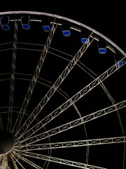 Ferris wheel at night  in Gdansk, Poland