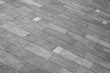 Gray tiled pavement background texture