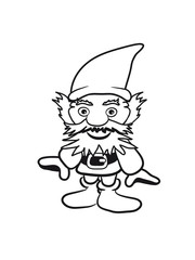 Zwerg lustig bart gürtel