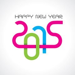 creative happy new year 2015 design stock vector