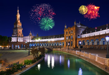 Fireworks in Sevilla Spain