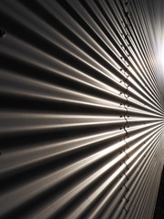 corrugated metal wall