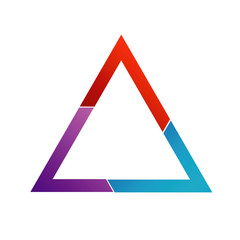 Abstract triangular colorful logo or design element