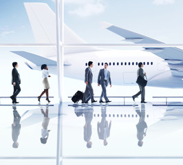 Fototapeta premium Business People Walking in the Airport