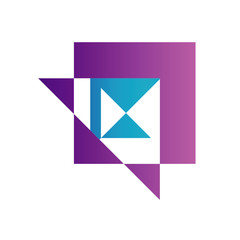 Abstract kite shaped logo for business