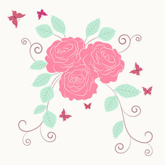 Background with roses