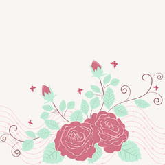 Background with roses
