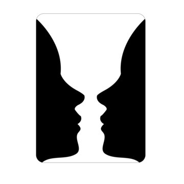 Two Faces Side By Side- Illusion Of A Vase