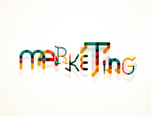 Marketing word font concept
