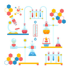 Chemistry infographics composition