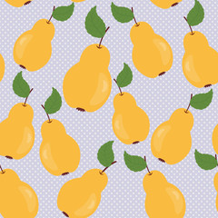 Pears - vector seamless pattern