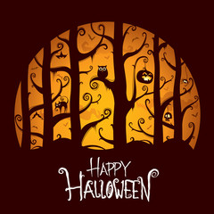 Fototapeta premium Halloween greeting design