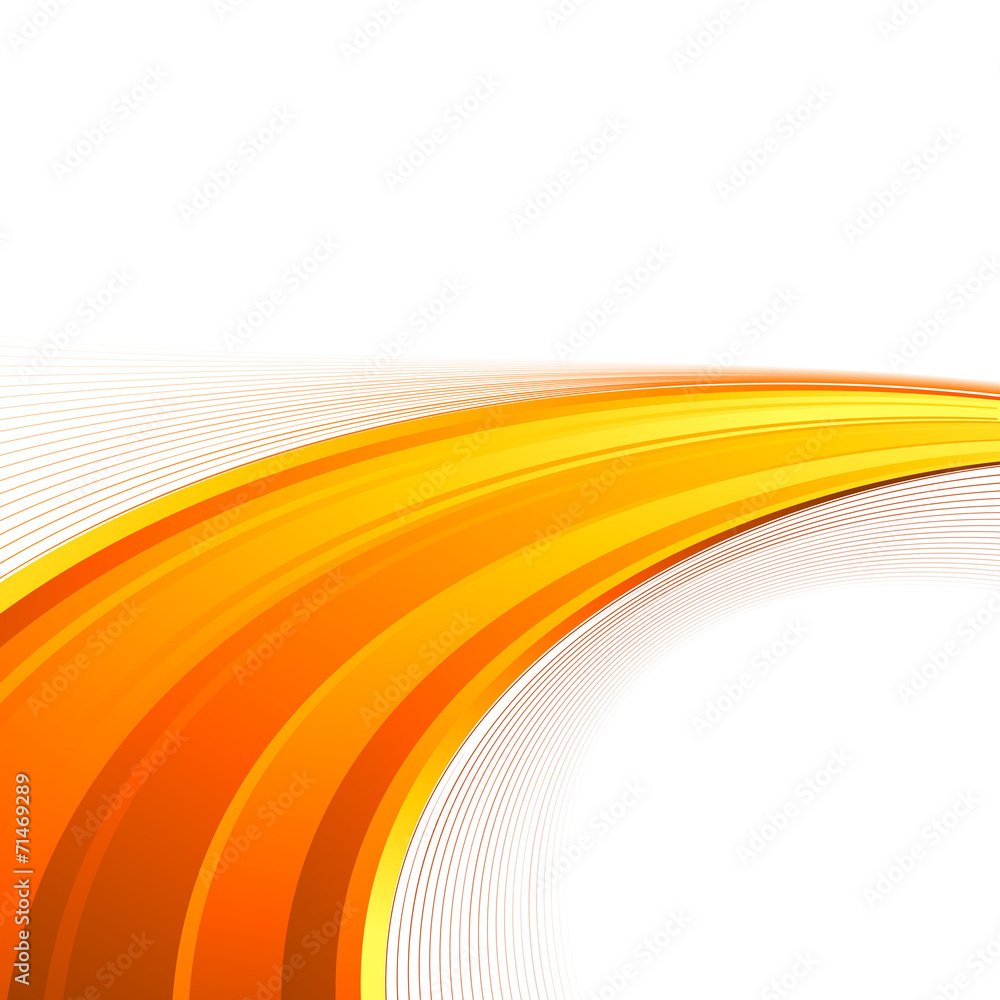 Canvas Prints orange power swoosh wave folder template