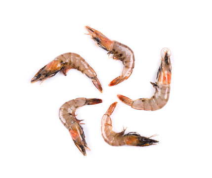 Five raw shrimp