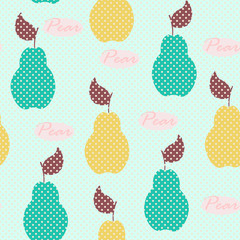 Stylized vector seamless pattern with paers