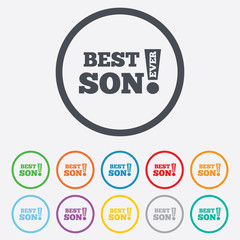 Best son ever sign icon. Award symbol.