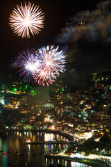 Firework on August the 15th in Parga Greece