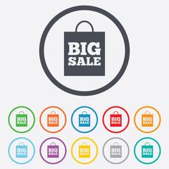 Big sale bag sign icon. Special offer symbol.