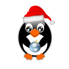 Pinguino con palla di natale