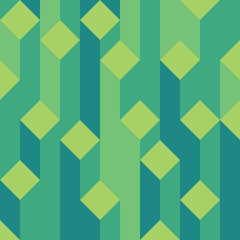 Isometric green block vector background