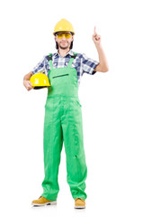 Industrial worker isolated on the white background