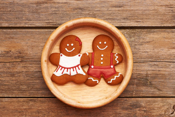 Christmas gingerbread couple