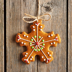 Christmas homemade gingerbread cookie