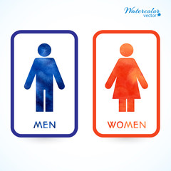 signs - toilet, changing room, male, female, wc